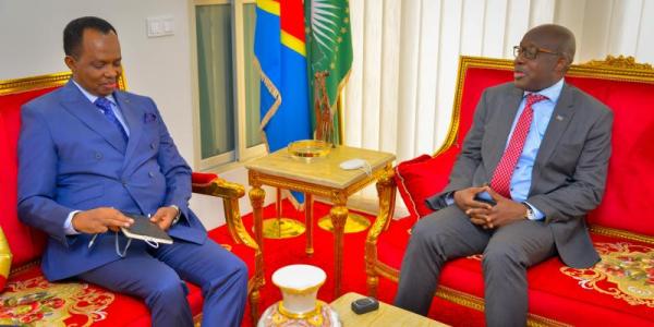 Christophe Lutundula et Vincent Karega, ambassadeur Rwandais
