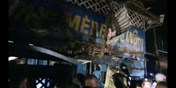 L'image de l'explosion d'un bar à Goma 