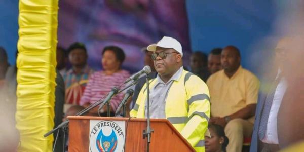 Le Président de la République Félix Tshisekedi lors du lancement de l'opération Kin-bopeto à Kinshasa 