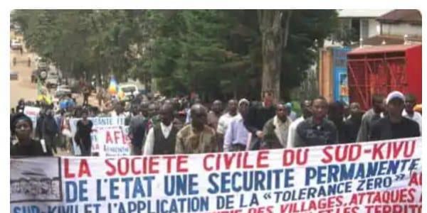 La société civile du sud-kivu pour la fermeture des frontières des deux pays