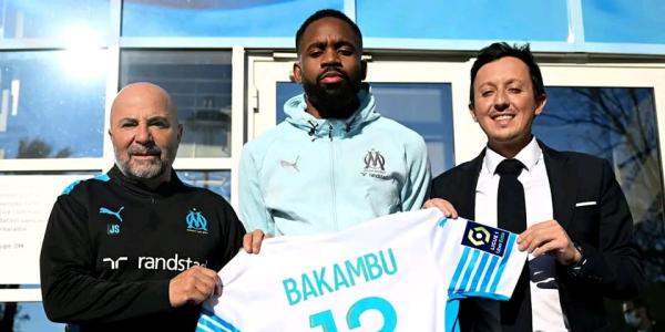 Cédric Bakambu lors de sa présentation par les différents de Marseille 