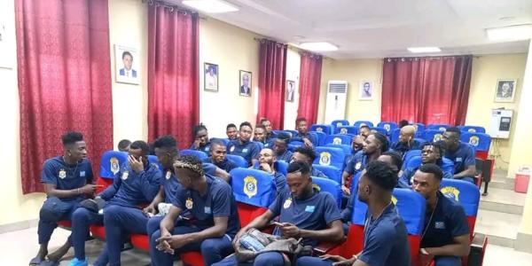 Les Léopards A' au siège de la FECOFA 