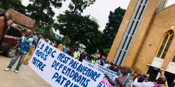 La marche des chrétiens catholiques à Kinshasa 