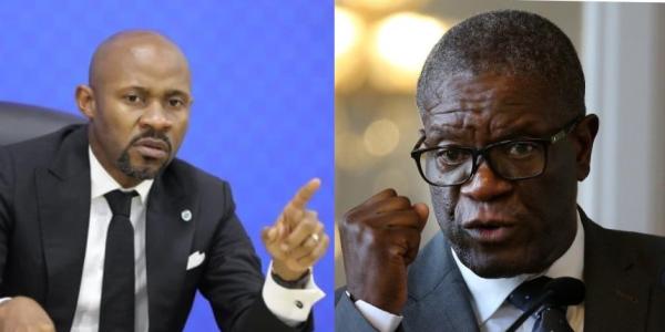 Le porte-parole du gouvernement Patrick Muyaya et le docteur Denis Mukwege 