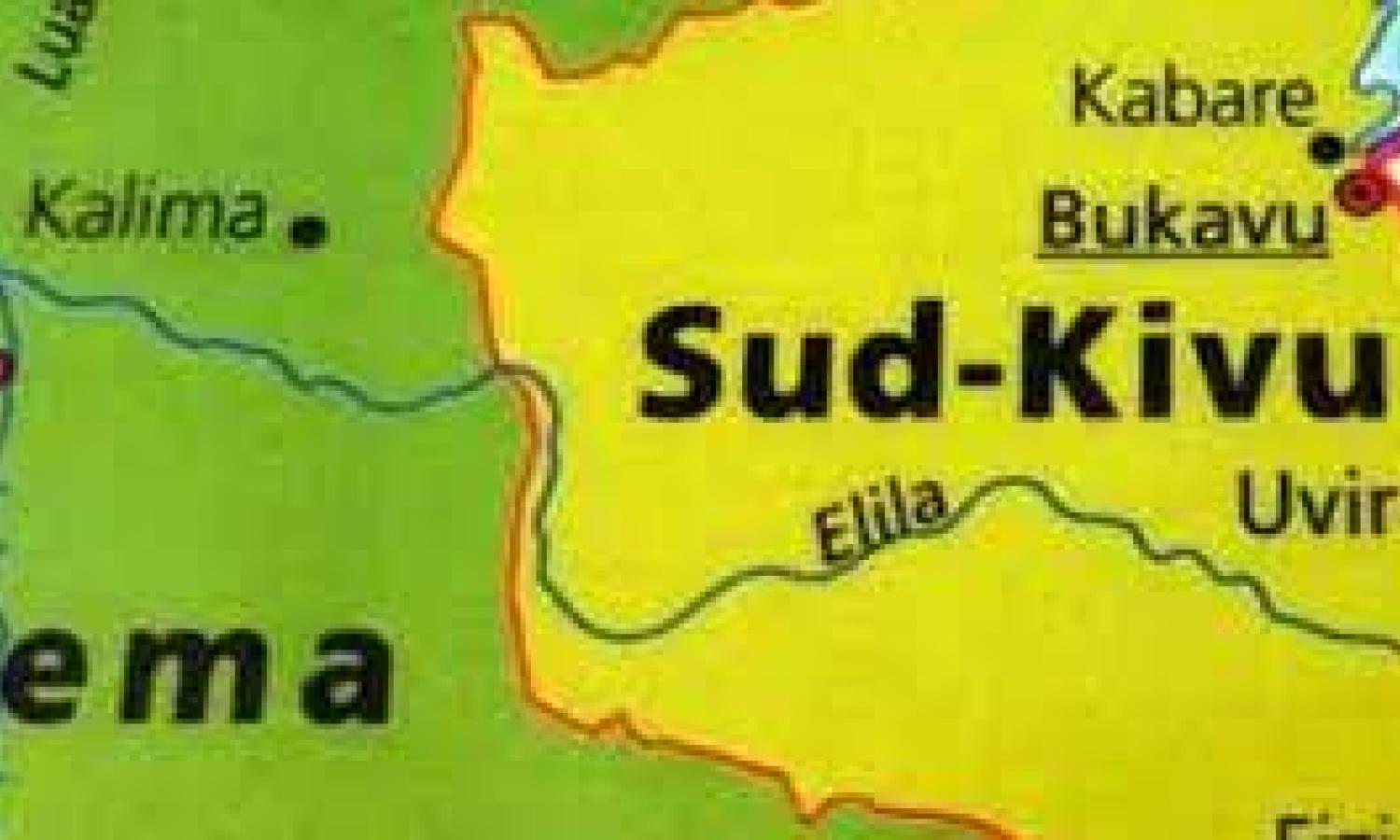 carte de la province du sud Kivu