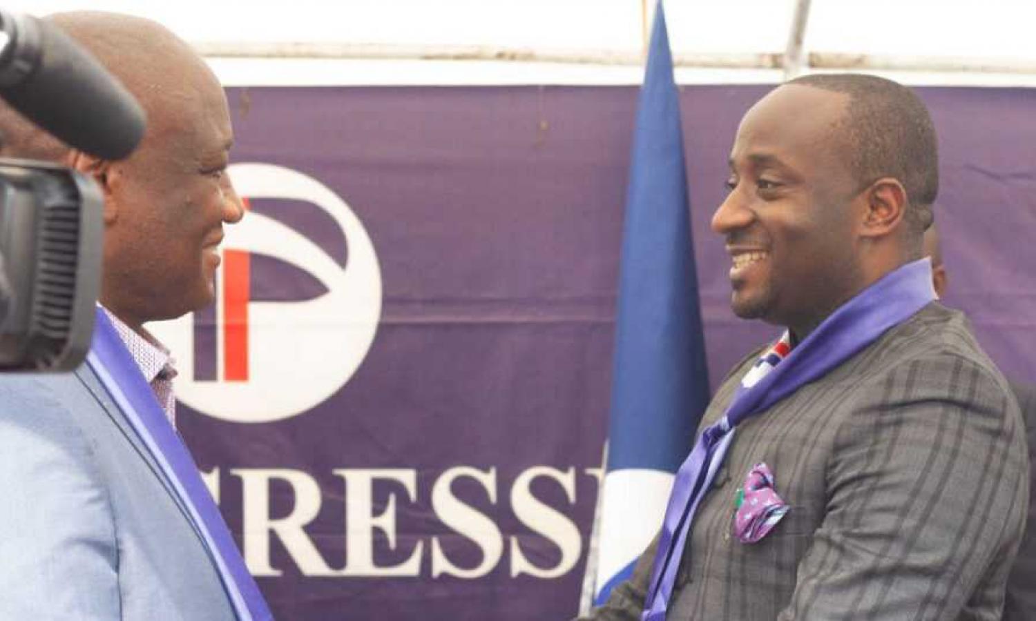 Le Sg de Progressistes  Guy Didier Kintambu lors de la ceremonie