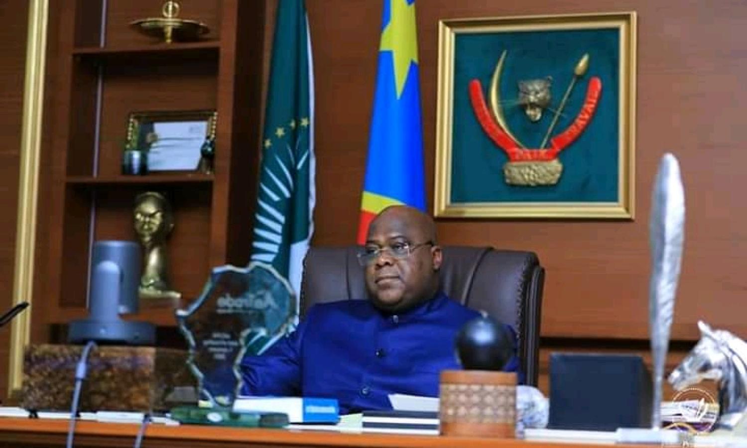 Le Président Félix Tshisekedi en plein conseil des ministres