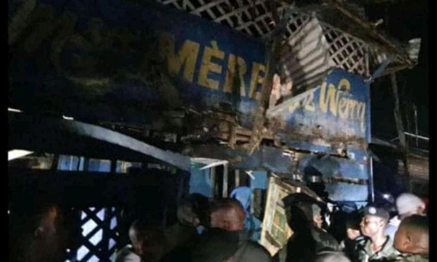 L'image de l'explosion d'un bar à Goma 