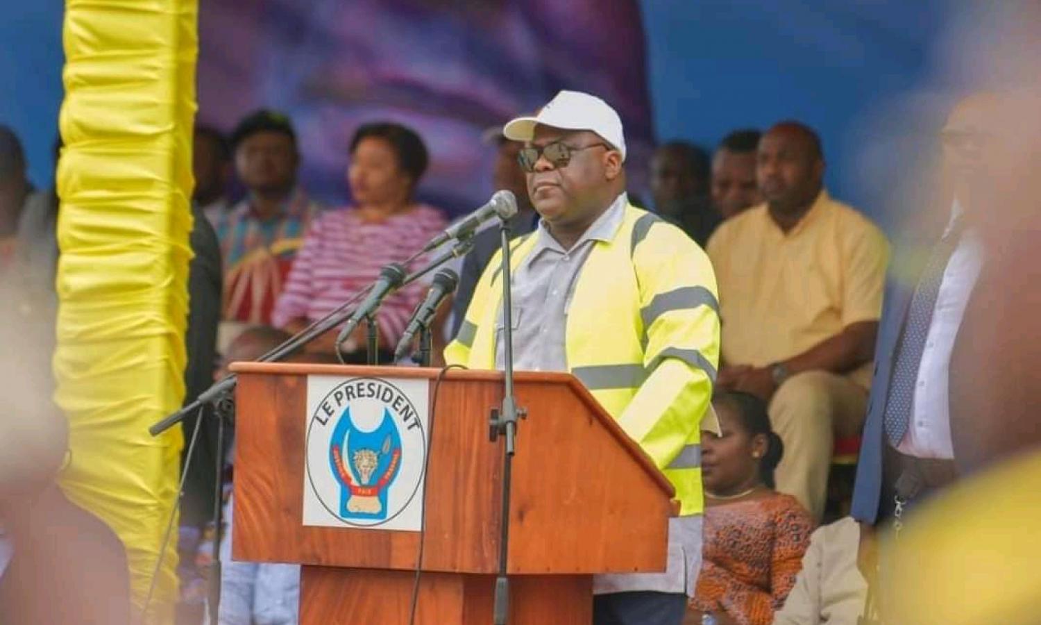 Le Président de la République Félix Tshisekedi lors du lancement de l'opération Kin-bopeto à Kinshasa 