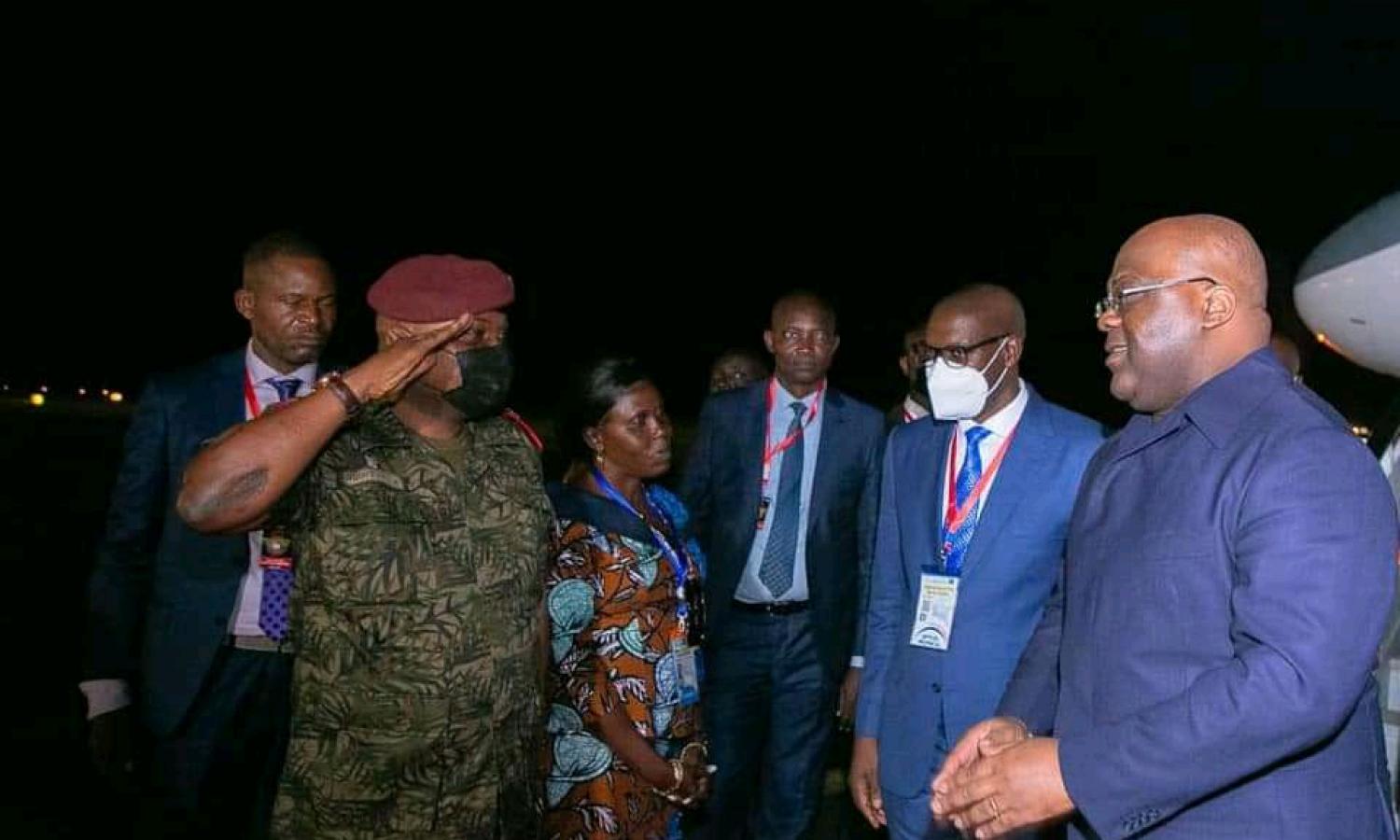 Le Président de la RDC Félix Tshisekedi à Lubumbashi pour la clôture de la table ronde Katangais et Kasaïens. 