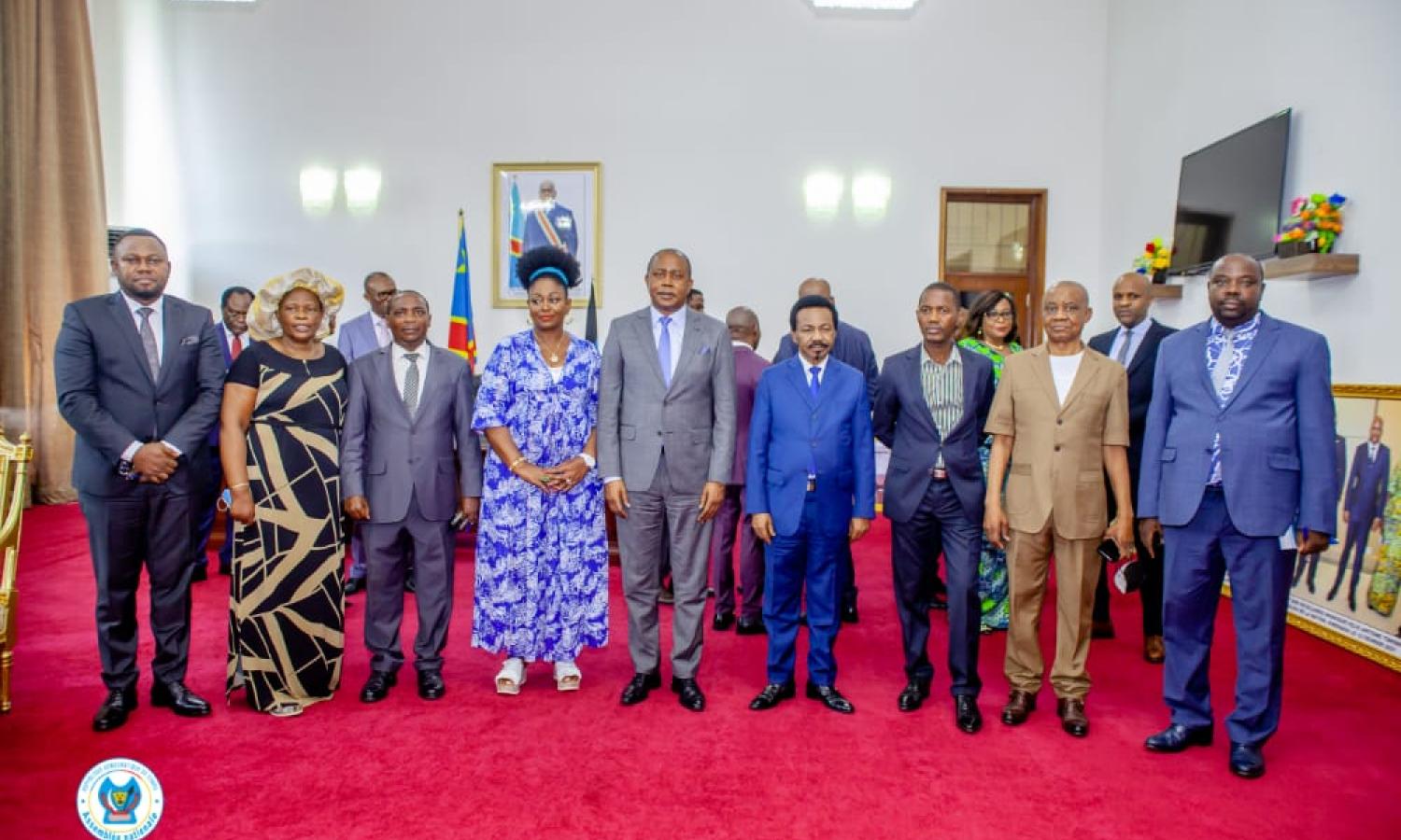 Rencontre entre les membres de la CENI et le président de l'Assemblée nationale Christophe Mboso 