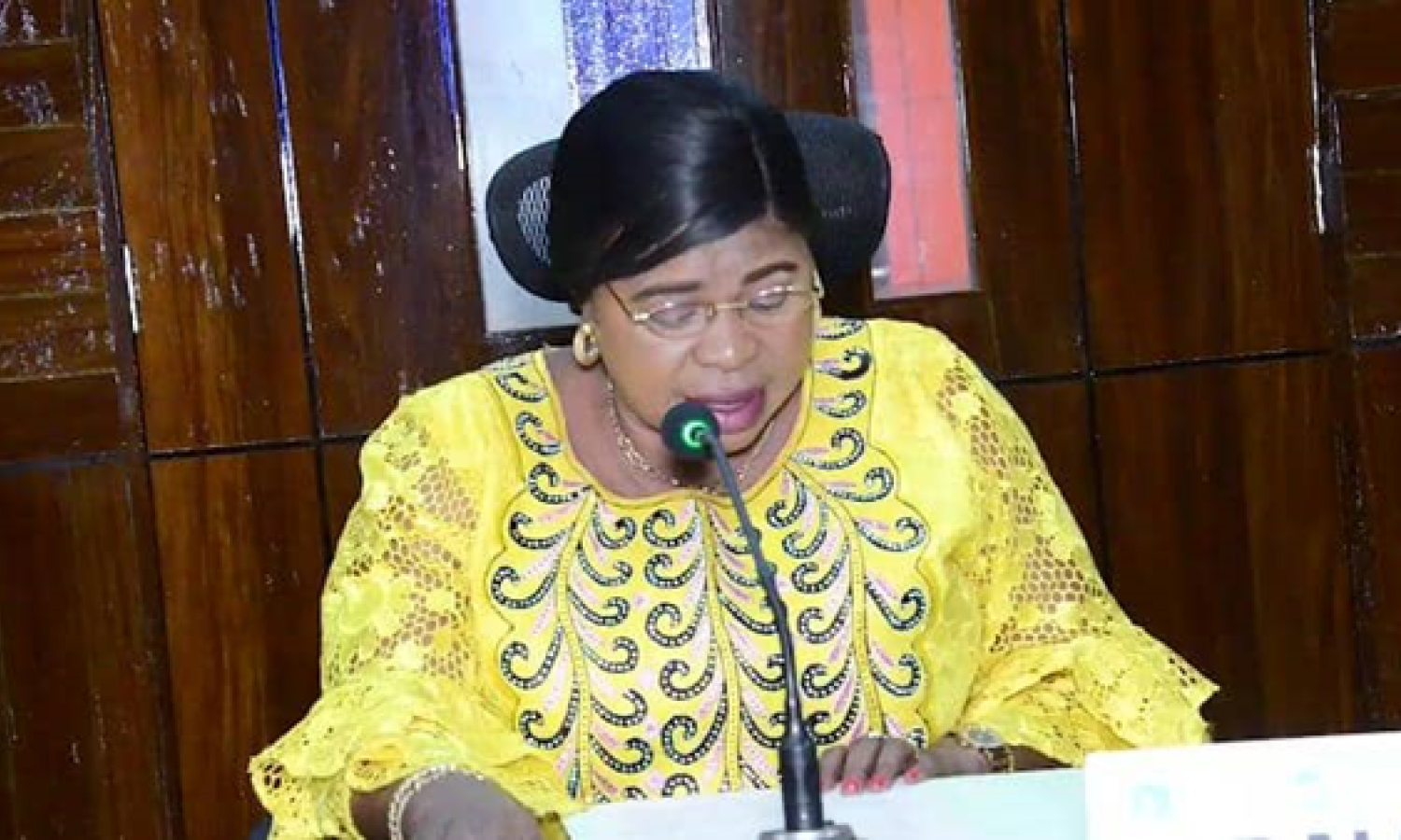 La vice-ministre de la Défense Séraphine Kilubu 