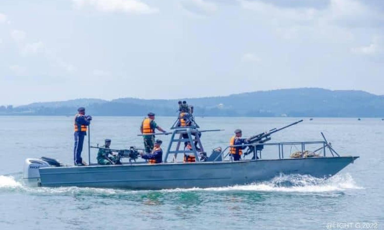 La force navale dotée des embarcations motorisées pour lutter contre les menaces terroristes sur le lac Kivu