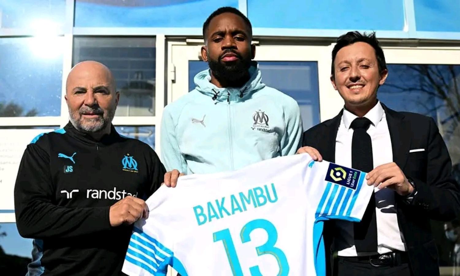 Cédric Bakambu lors de sa présentation par les différents de Marseille 