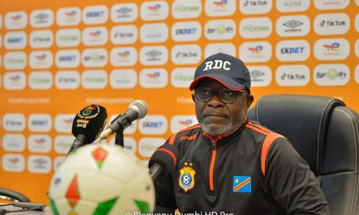 Le sélectionneur des Léopards A’ Otis Ngoma lors de la conférence de presse d'après match RDC-Sénégal 
