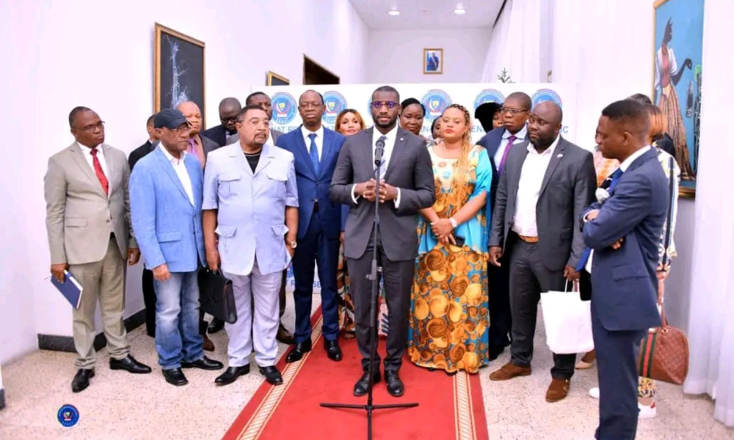 Le député français d’origine congolaise, Carlos Martens Bilongo à Kinshasa 