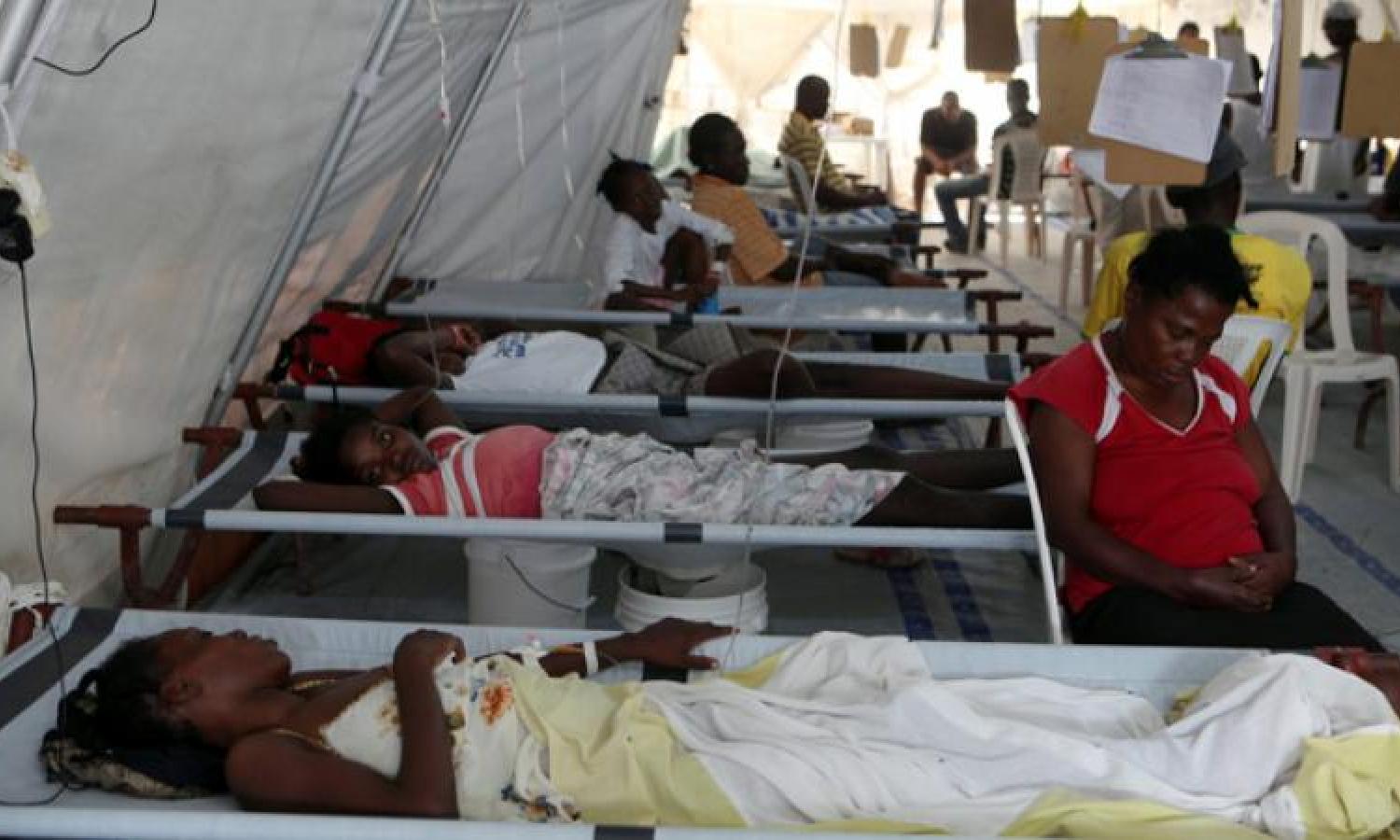 Pavillon d'un centre de traitement de choléra à Lubumbashi 