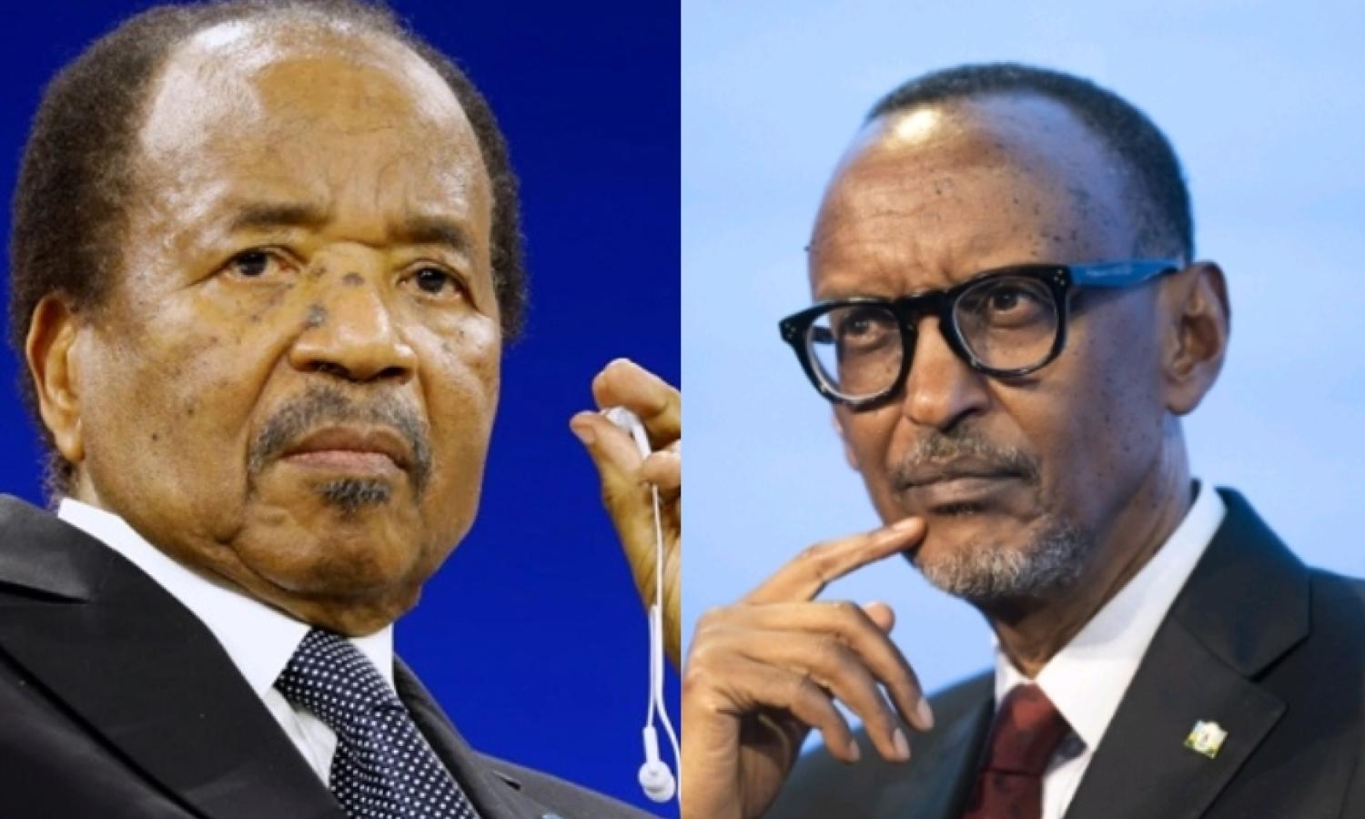 Photo jumelée Paul Biya et Paul Kagame 