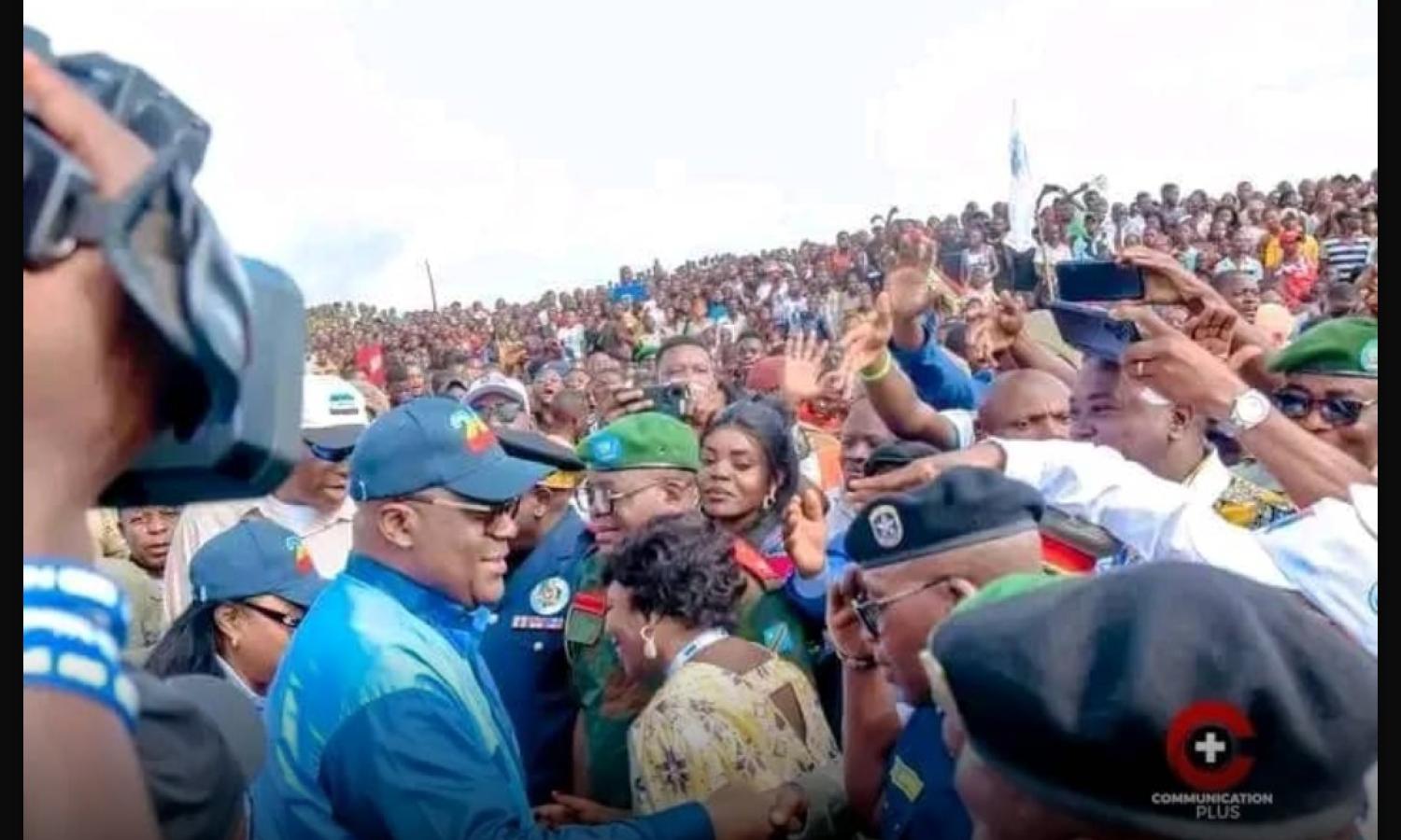 Félix Tshisekedi à Tshikapa. 