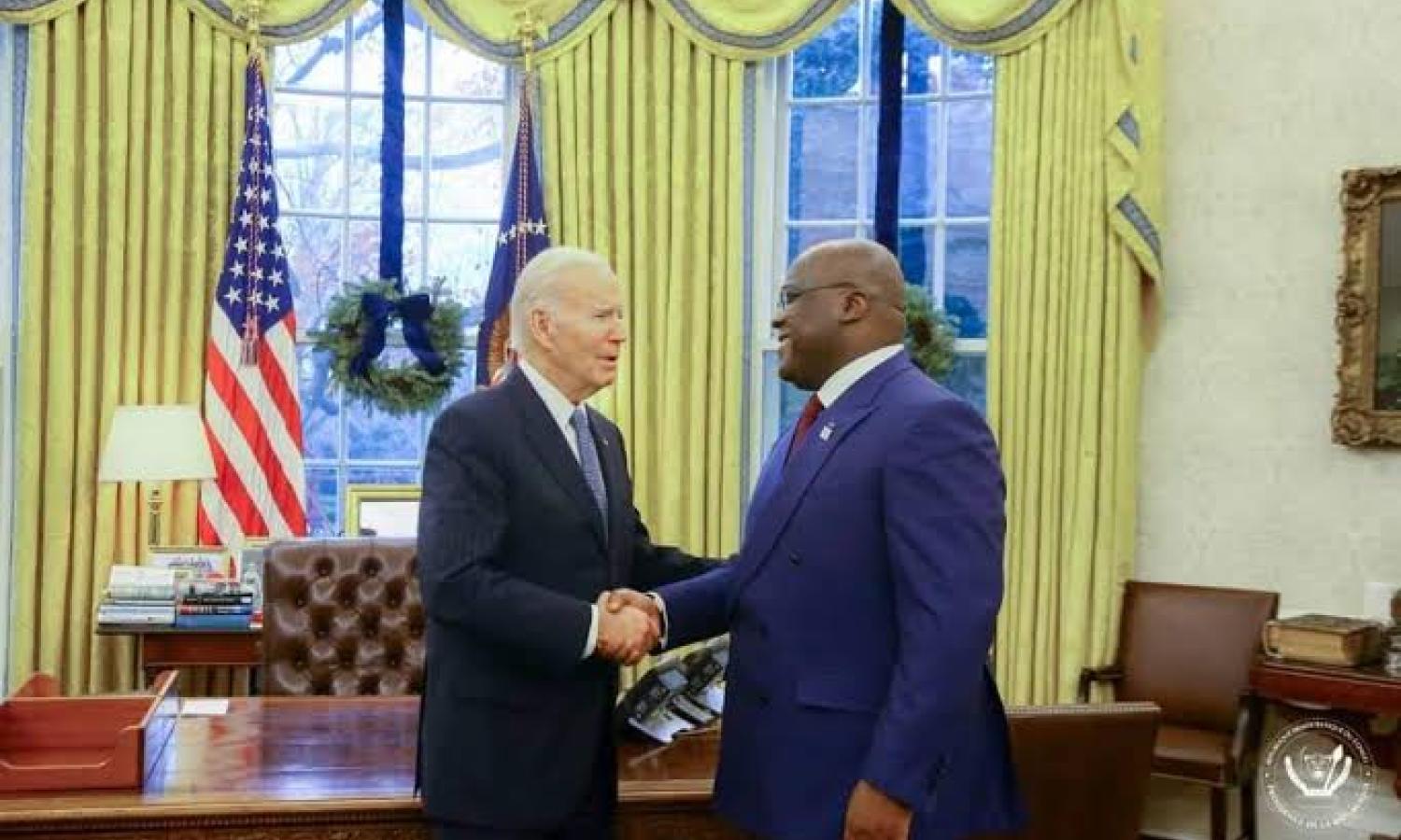 Joe Biden et Félix Tshisekedi à la maison blanche 